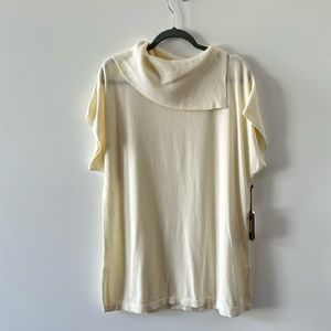 Vince Camuto Split Collar Short Sleeve Sweater